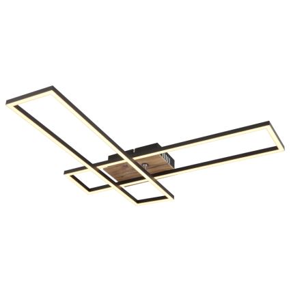 Globo - Plafonnier LED/30W/230V 3000K 60x80 cm noir