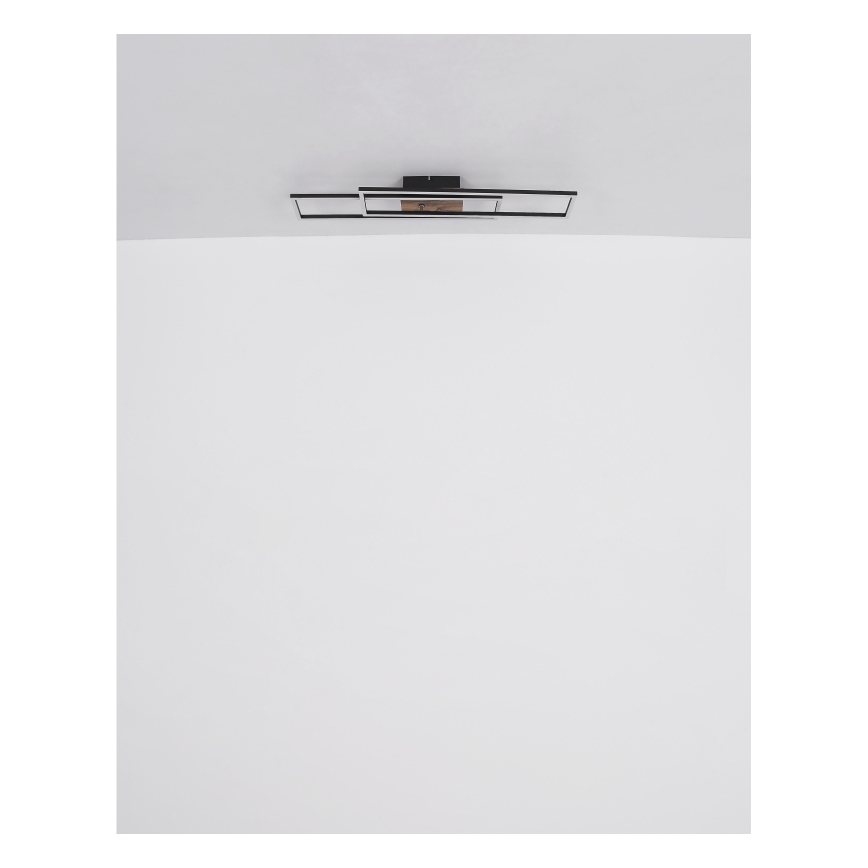 Globo - Plafonnier LED/30W/230V 3000K 60x80 cm noir