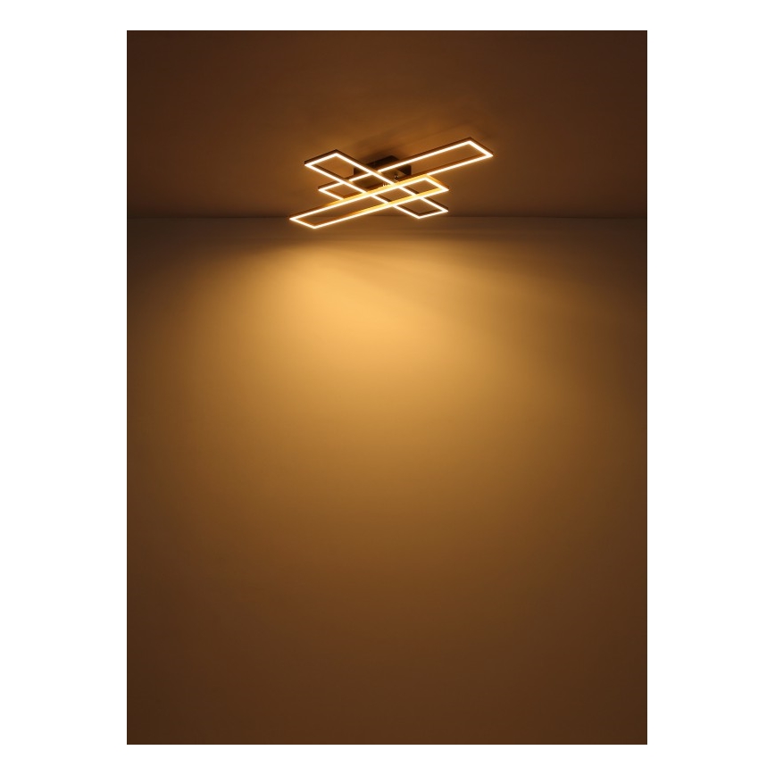 Globo - LED plafondlamp LED/40W/230V 3000K 60x80 cm zwart/goud