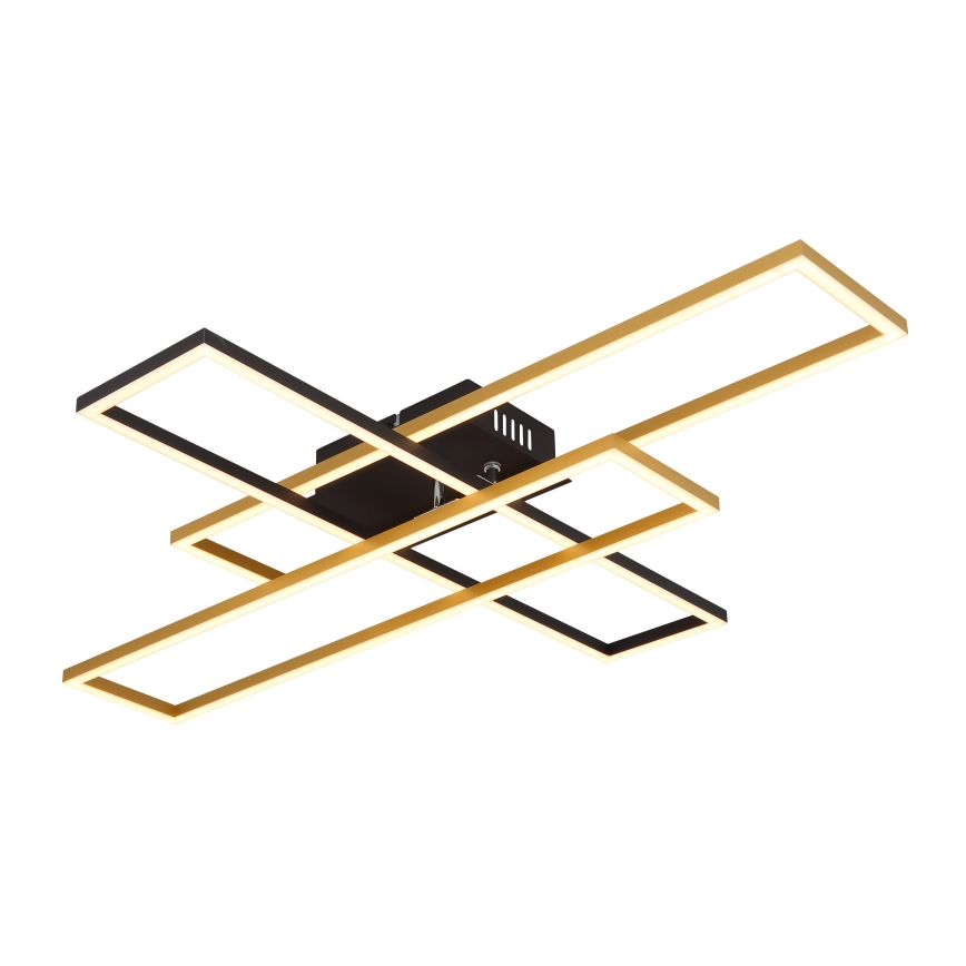 Globo - Plafonnier LED/40W/230V 3000K 60x80 cm noir/doré