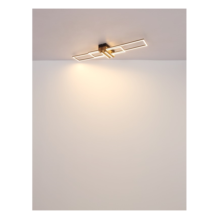 Globo - Plafonnier LED/40W/230V 3000K 25x100 cm noir