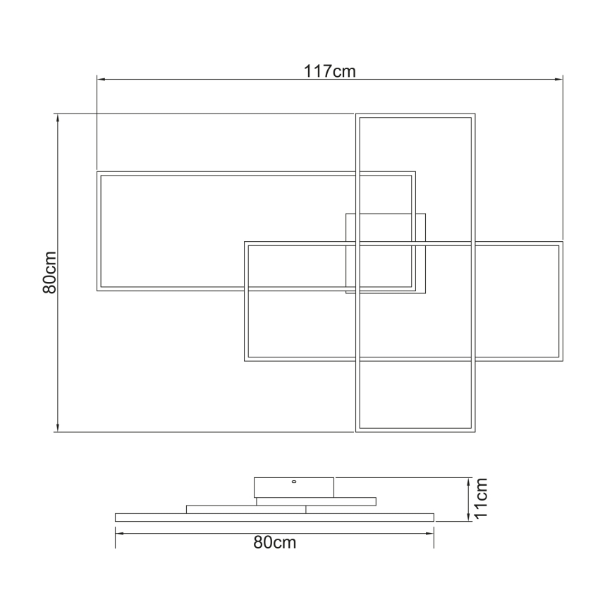 Globo - Plafonnier à intensité variable LED/100W/230V 3000-6000K + télécommande