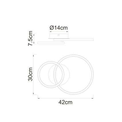 Globo - LED Hanglamp voor Oppervlak Montage LED/18W/230V