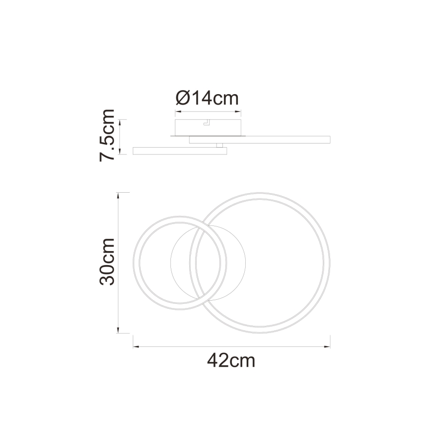 Globo - Lustre monté en surface LED/18W/230V