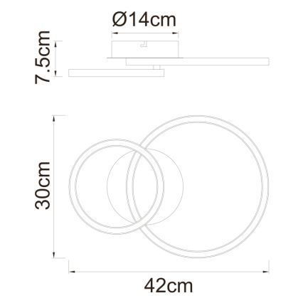 Globo - Lustre monté en surface LED/18W/230V