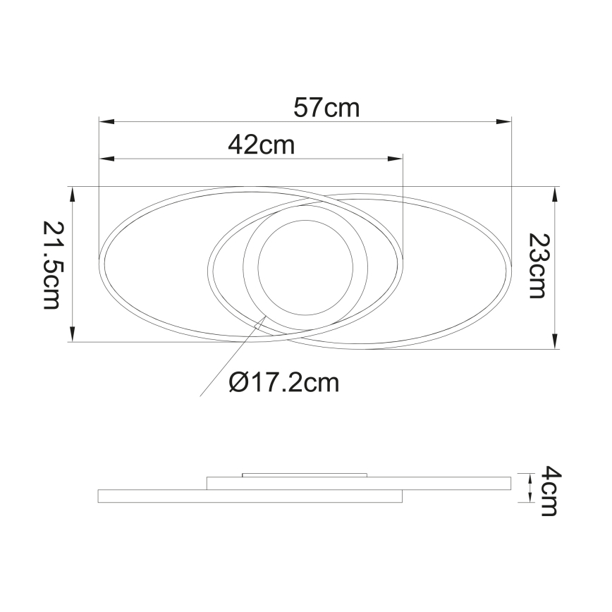 Globo - LED Plafond Lamp LED/24W/230V