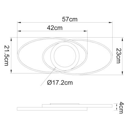 Globo - Plafonnier LED/24W/230V