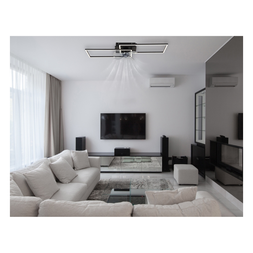 Globo - LED-dimbare plafondlamp met ventilator LED/38W/230V 3000-6500K + afstandsbediening