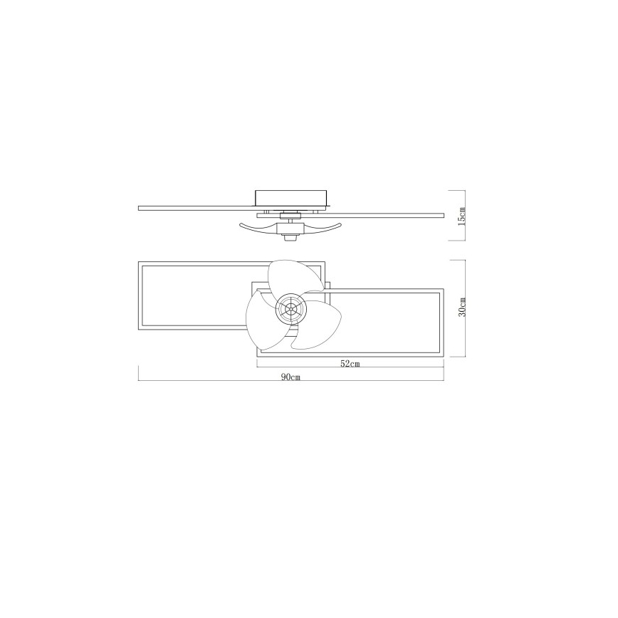 Globo - LED-dimbare plafondlamp met ventilator LED/38W/230V 3000-6500K + afstandsbediening