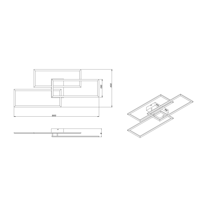 Globo - Dimbare LED bevestigde hanglamp LED/58W/230V 3000-6000K + afstandsbediening