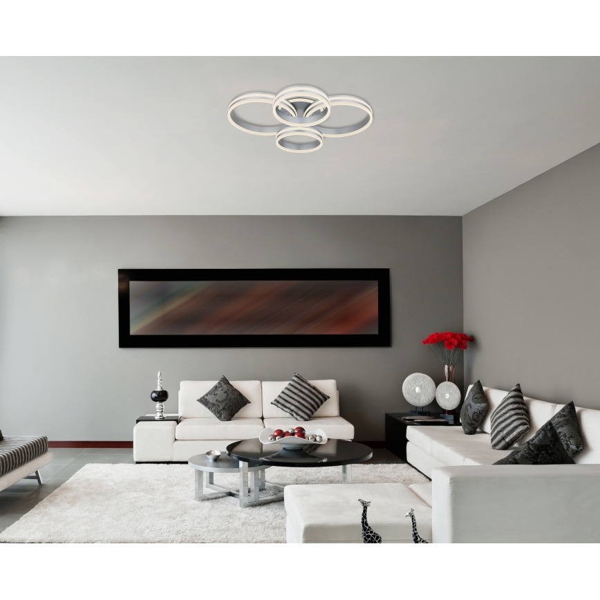 Globo - LED dimbare plafondlamp LED/90W/230V 2700-6000K 68x85 cm + afstandsbediening