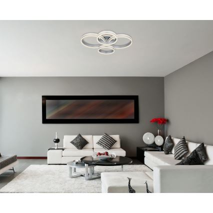 Globo - Plafonnier LED dimmable LED/90W/230V 2700-6000K 68x85 cm avec télécommande