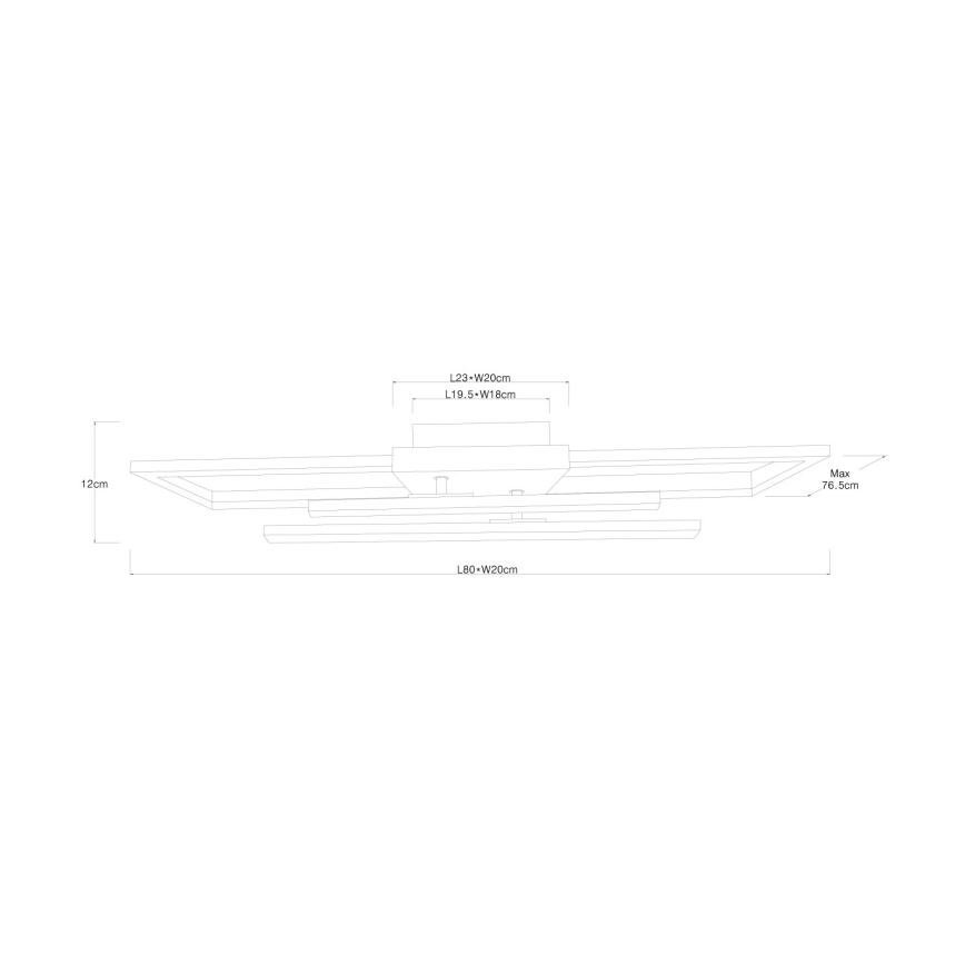 Globo - Plafonnier LED/24W/230V 3000K 20x80 cm