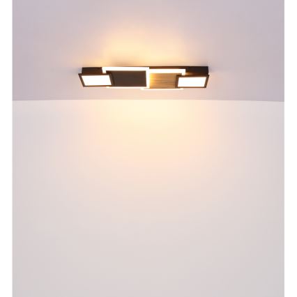 Globo 67279-30 - LED-plafondlamp CAROLINE LED/30W/230V 25x71,5 cm beige/zwart