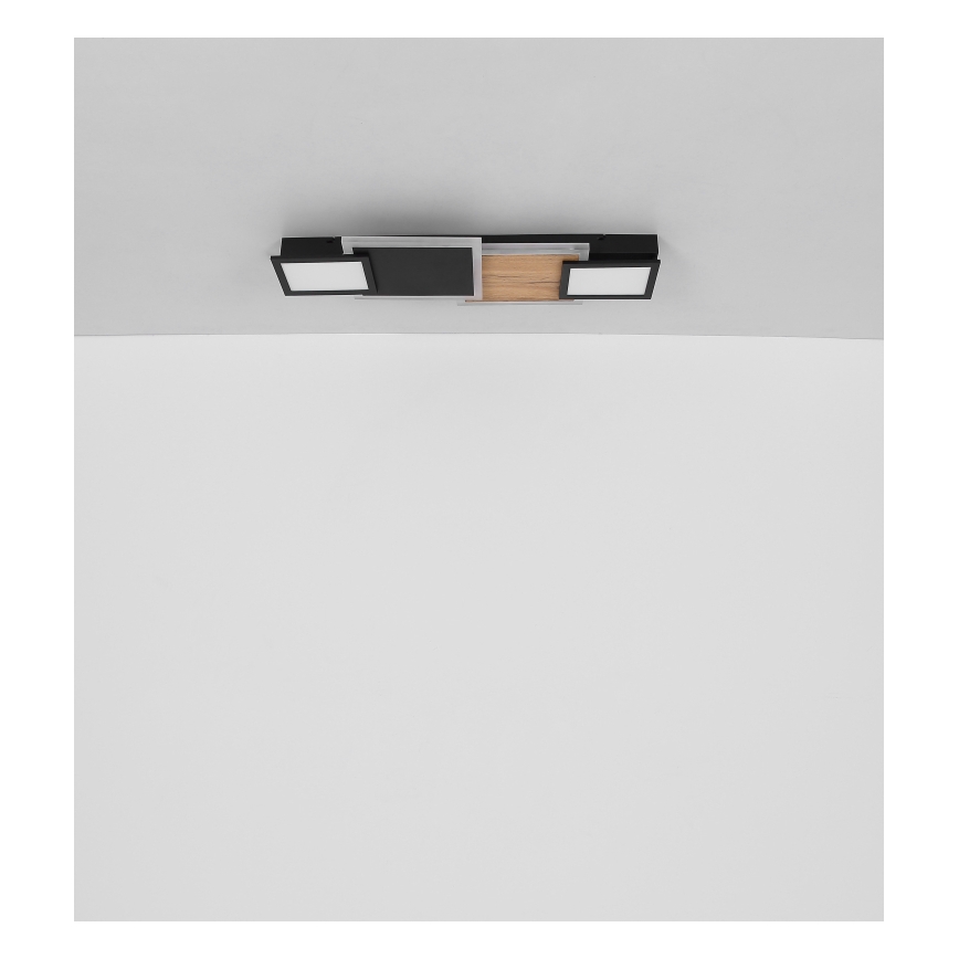 Globo 67279-30 - LED-plafondlamp CAROLINE LED/30W/230V 25x71,5 cm beige/zwart