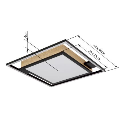 Globo - Dimbare LED plafondlamp LED/40W/230V 2700-6500K + afstandsbediening