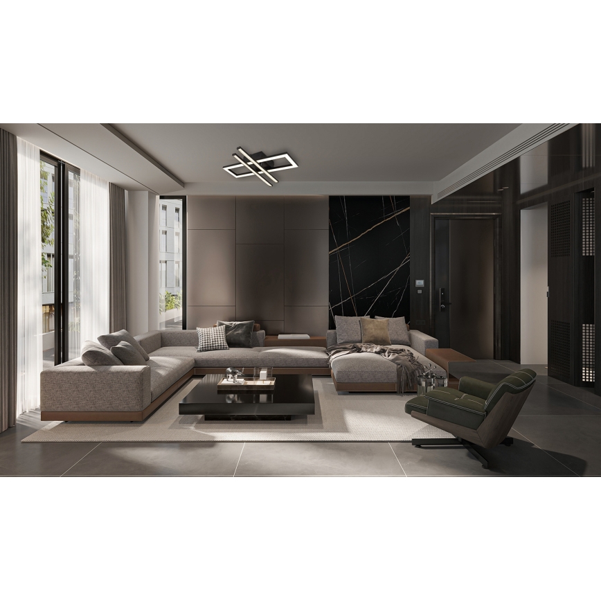 Globo - Plafonnier LED/24W/230V 4000K noir
