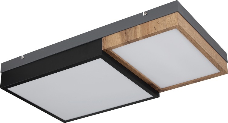 Globo 67286-30 - LED-plafondlamp GUNDI LED/30W/230V 35x65 cm bruin/zwart
