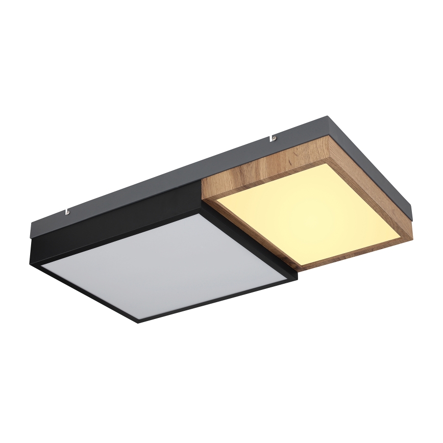 Globo 67286-30 - LED-plafondlamp GUNDI LED/30W/230V 35x65 cm bruin/zwart