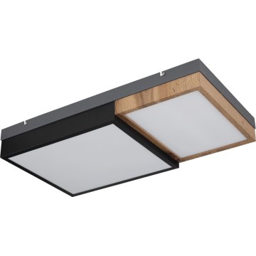 Globo 67286-30 - Plafonnier LED GUNDI LED/30W/230V 35x65 cm marron/noir