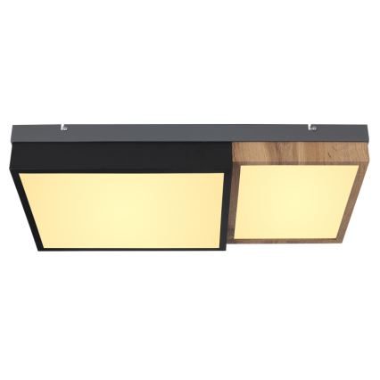 Globo 67286-30 - Plafonnier LED GUNDI LED/30W/230V 35x65 cm marron/noir