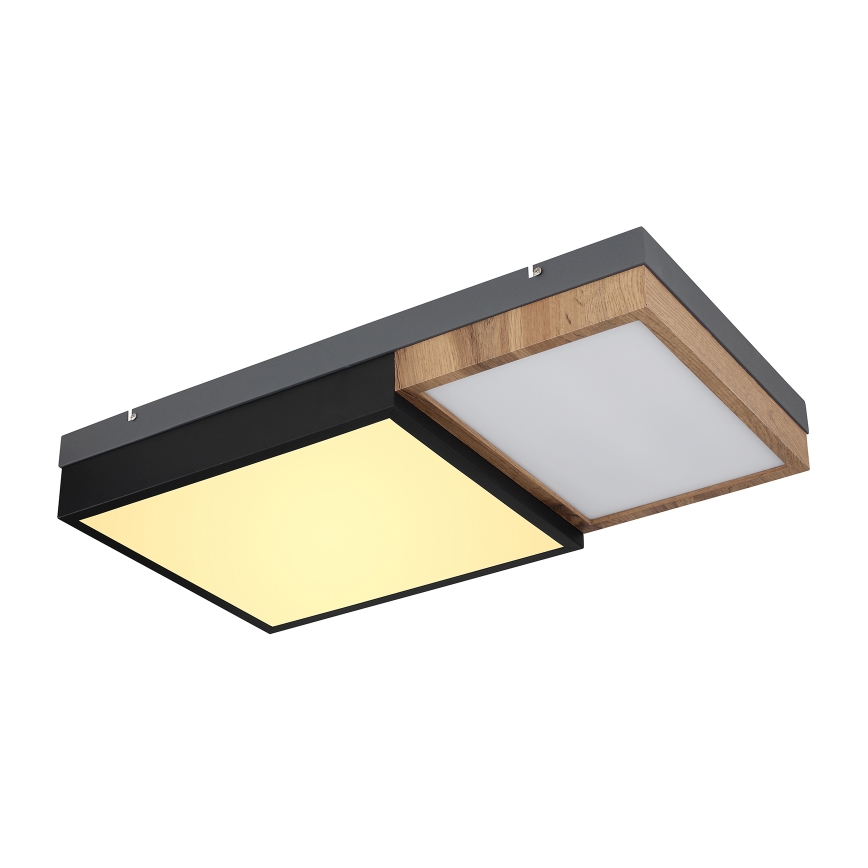 Globo 67286-30 - Plafonnier LED GUNDI LED/30W/230V 35x65 cm marron/noir