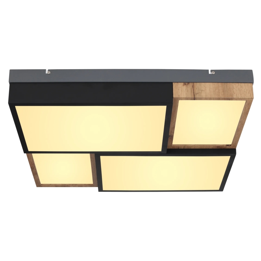 Globo 67286-50 - LED plafondlamp GUNDI LED/50W/230V 60x60 cm bruin/zwart