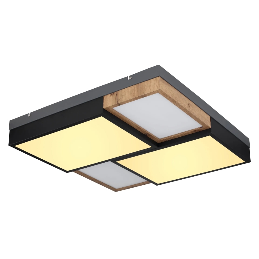 Globo 67286-50 - LED plafondlamp GUNDI LED/50W/230V 60x60 cm bruin/zwart
