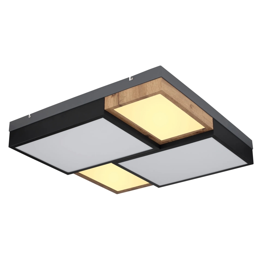 Globo 67286-50 - LED plafondlamp GUNDI LED/50W/230V 60x60 cm bruin/zwart