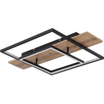 Globo 67289D - Dimbare LED-plafondlamp VANNI LED/24W/230V 40x60 cm bruin/zwart