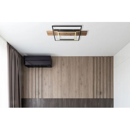 Globo 67289D - Dimbare LED-plafondlamp VANNI LED/24W/230V 40x60 cm bruin/zwart