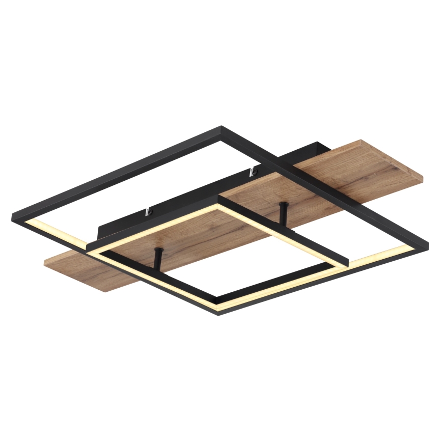 Globo 67289D - Dimbare LED-plafondlamp VANNI LED/24W/230V 40x60 cm bruin/zwart