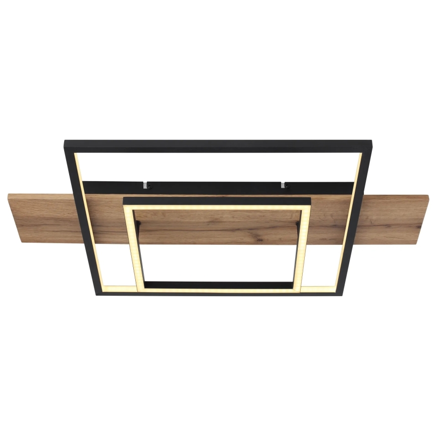 Globo 67289D - Dimbare LED-plafondlamp VANNI LED/24W/230V 40x60 cm bruin/zwart