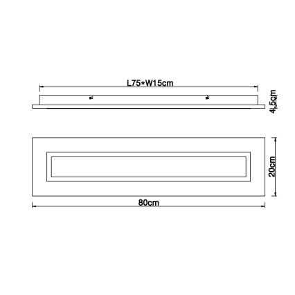 Globo - Plafonnier LED LED/24W/230V