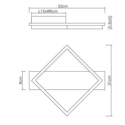 Globo - Plafonnier LED LED/12W/230V