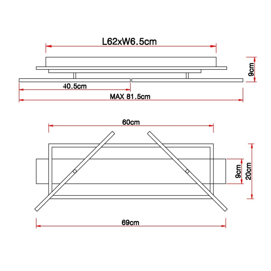 Globo - LED Plafondlamp LED/32W/230V
