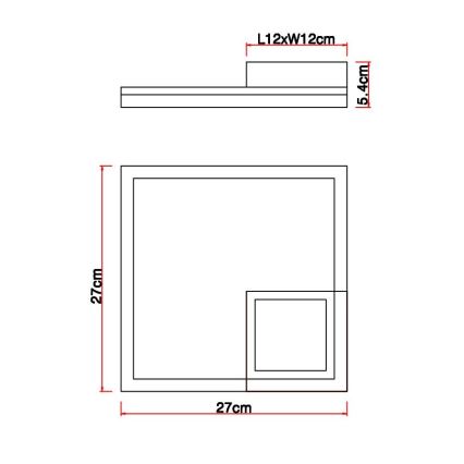 Globo - Plafonnier LED LED/12W/230V