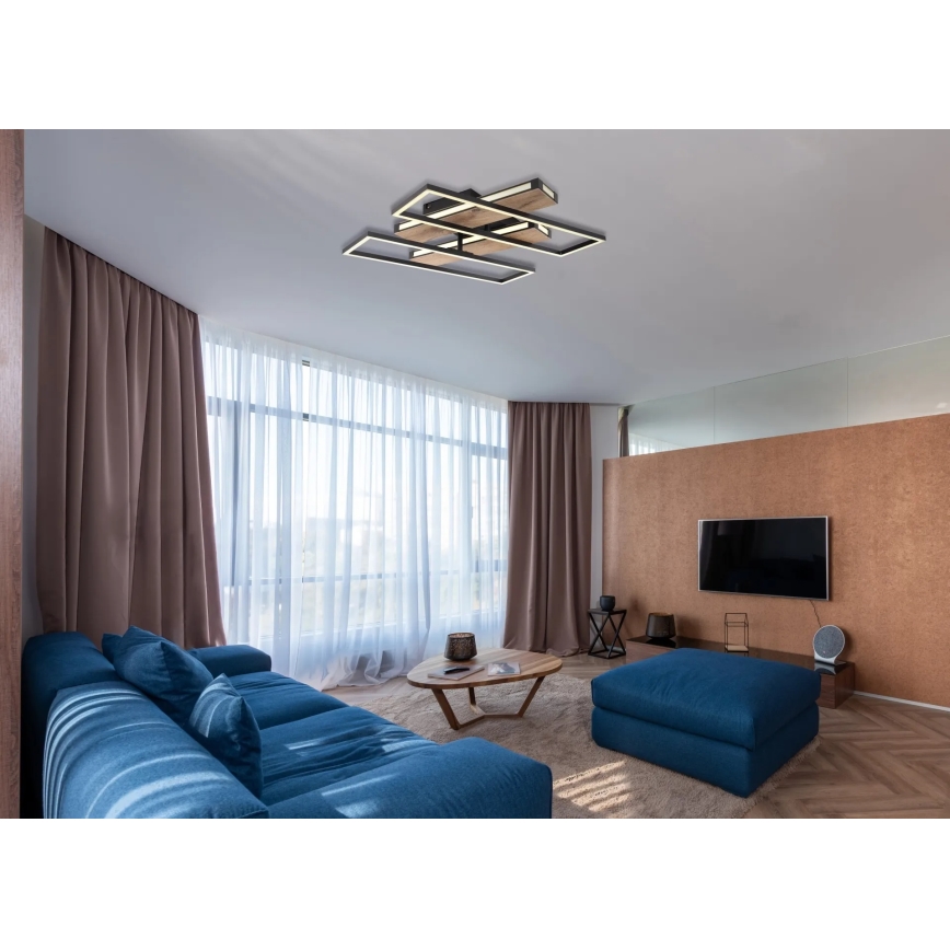 Globo 67299D1 - plafonnier LED COLLI LED/48W/230V 52x60 cm marron/noir