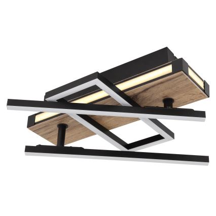Globo 67299D2 - LED-plafondlamp COLLI LED/30W/230V 46x68 cm bruin/zwart