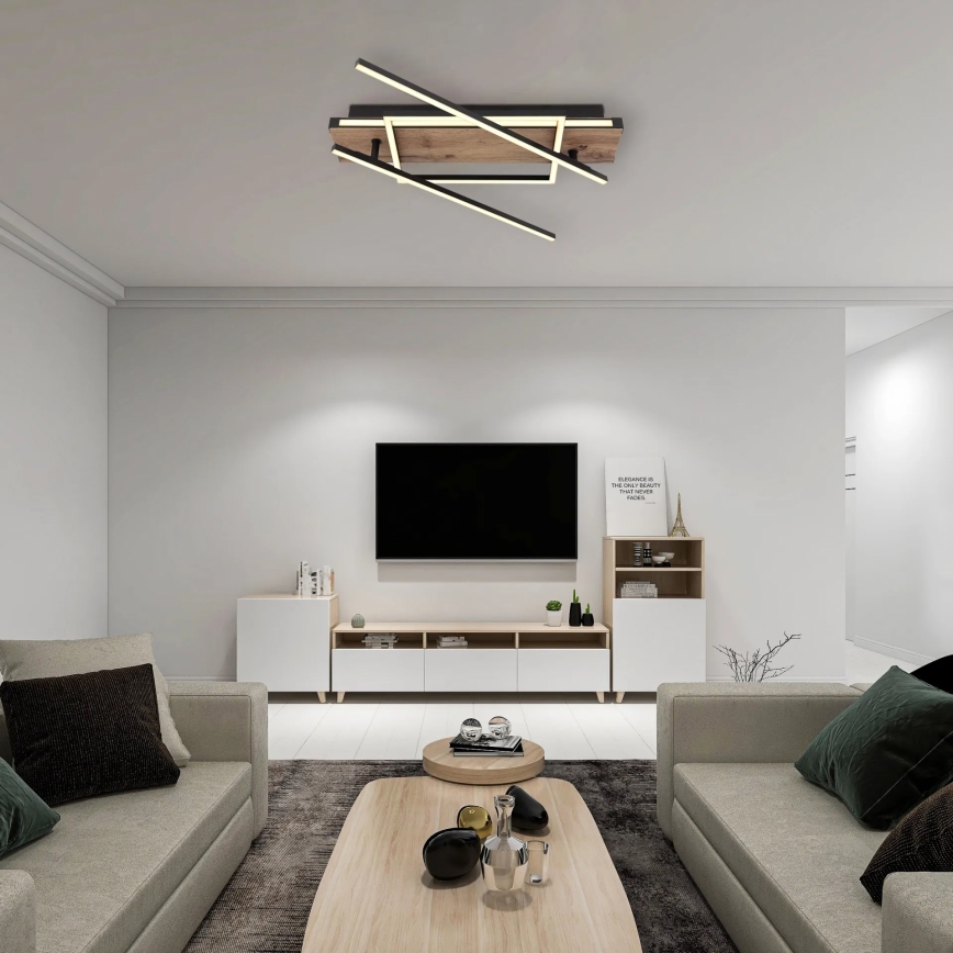 Globo 67299D3 - Plafonnier COLLI LED/40W/230V 88x120 cm beige/noir