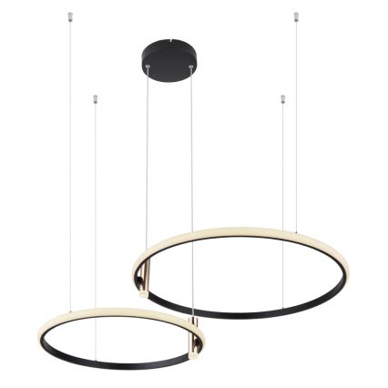 Globo - Dimbare LED hanglamp aan een koord LED/55W/230V 2700-6000K zwart + afstandsbediening