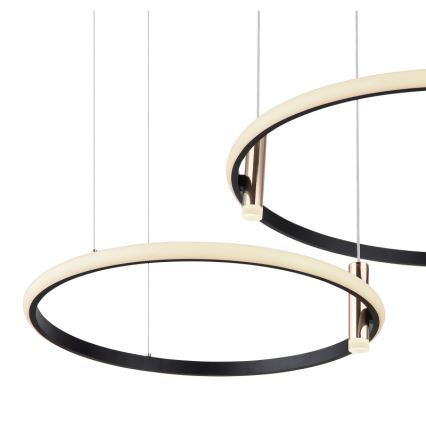 Globo - Dimbare LED hanglamp aan een koord LED/55W/230V 2700-6000K zwart + afstandsbediening