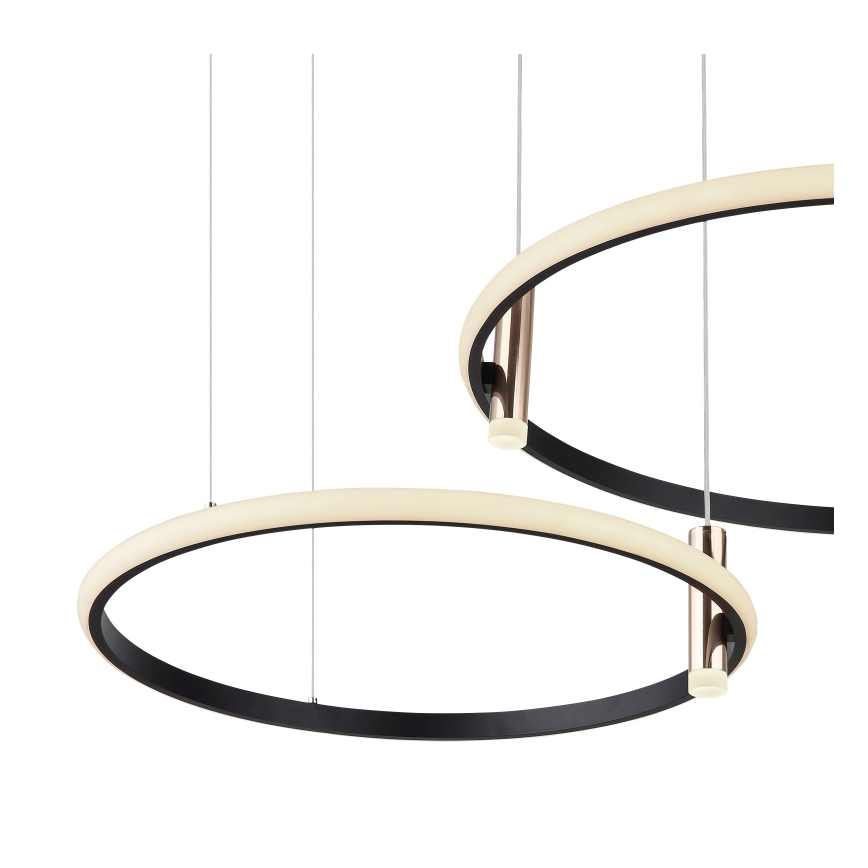 Globo - Dimbare LED hanglamp aan een koord LED/55W/230V 2700-6000K zwart + afstandsbediening
