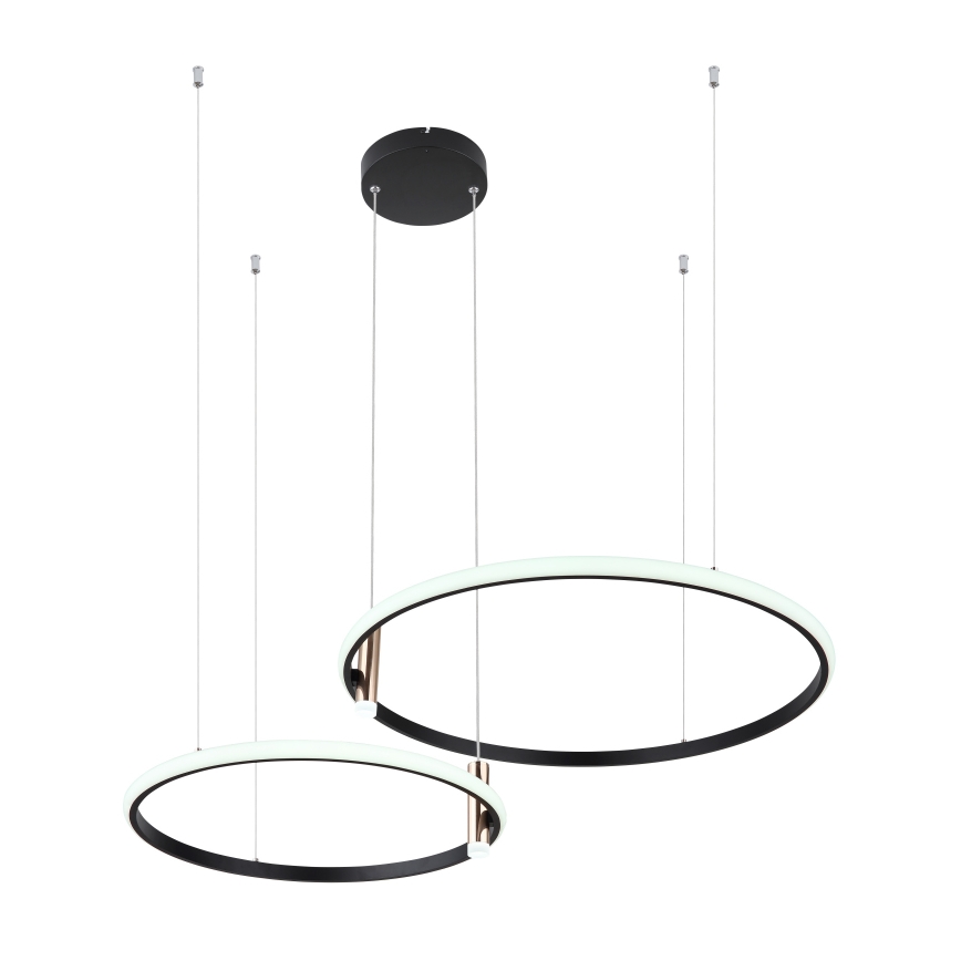 Globo - Dimbare LED hanglamp aan een koord LED/55W/230V 2700-6000K zwart + afstandsbediening