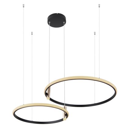 Globo - Dimbare LED hanglamp aan een koord LED/55W/230V 2700-6000K zwart + afstandsbediening