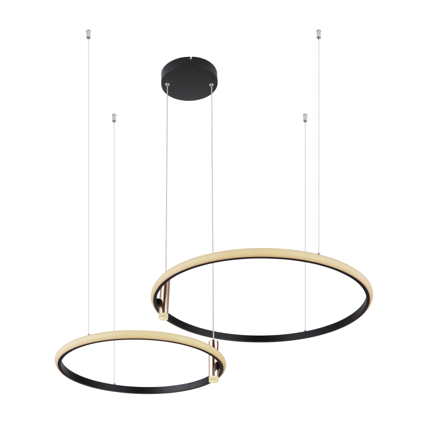 Globo - Dimbare LED hanglamp aan een koord LED/55W/230V 2700-6000K zwart + afstandsbediening