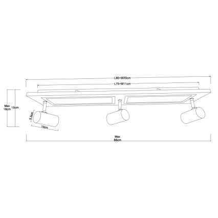 Globo - LED inbouwspot LED/24W/230V + 3xGU10/5W