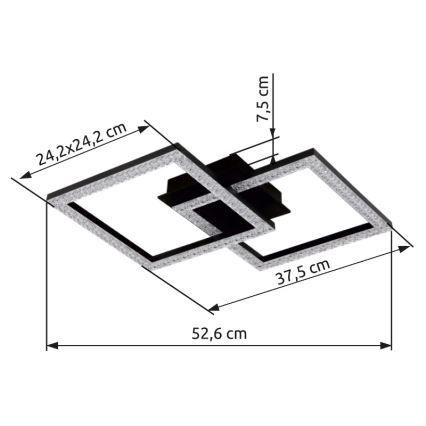 Globo - LED Plafondlamp LED/20W/230V