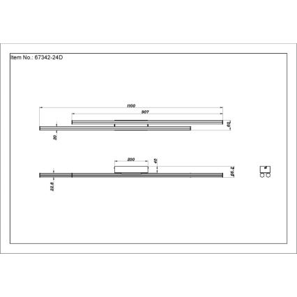Globo - LED plafondlamp LED/24W/230V 3000K zwart