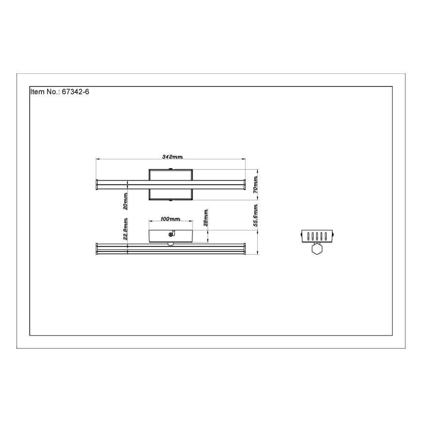 Globo - LED plafondlamp LED/6W/230V 3000K zwart